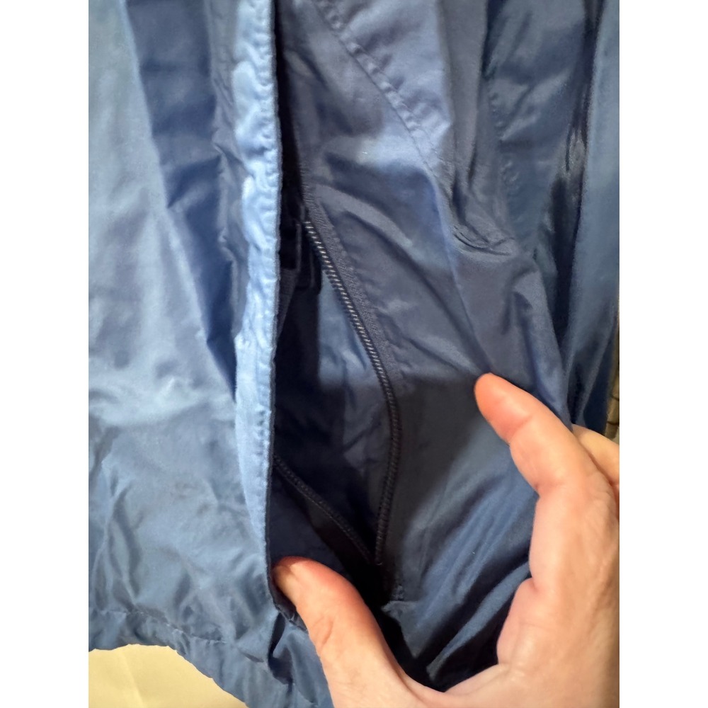 Columbia Womens Blue Hooded Windbreaker Full Zip Mesh Lined Jacket Size M - Picture 2 of 11